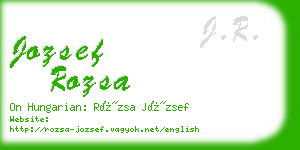 jozsef rozsa business card